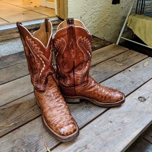 Custom Lucchese Western Ostrich and Buffalo 8.5B
